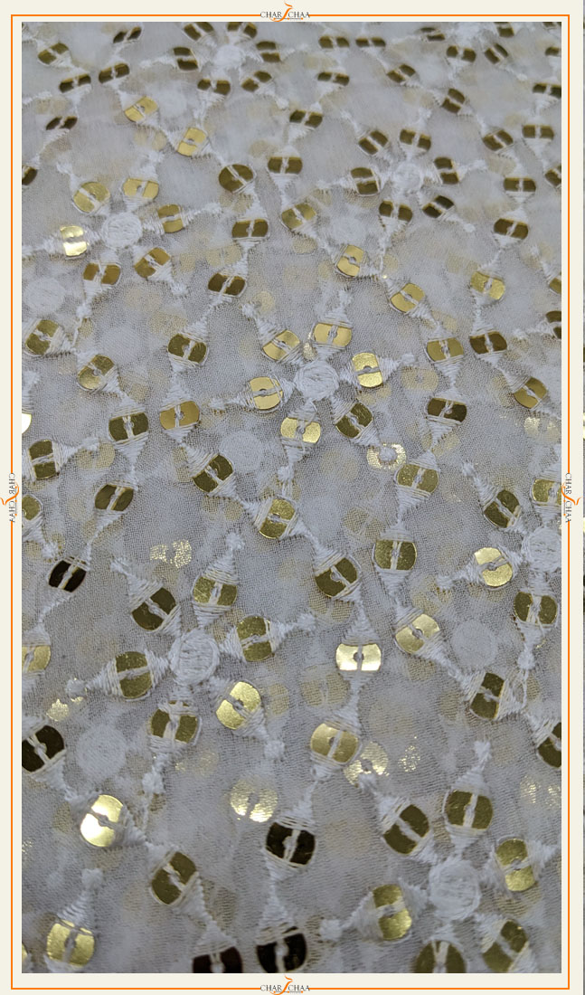 BAMBER CHAFONE SIGLE SITARA WITH White Thread.... CHARCHAA.PK